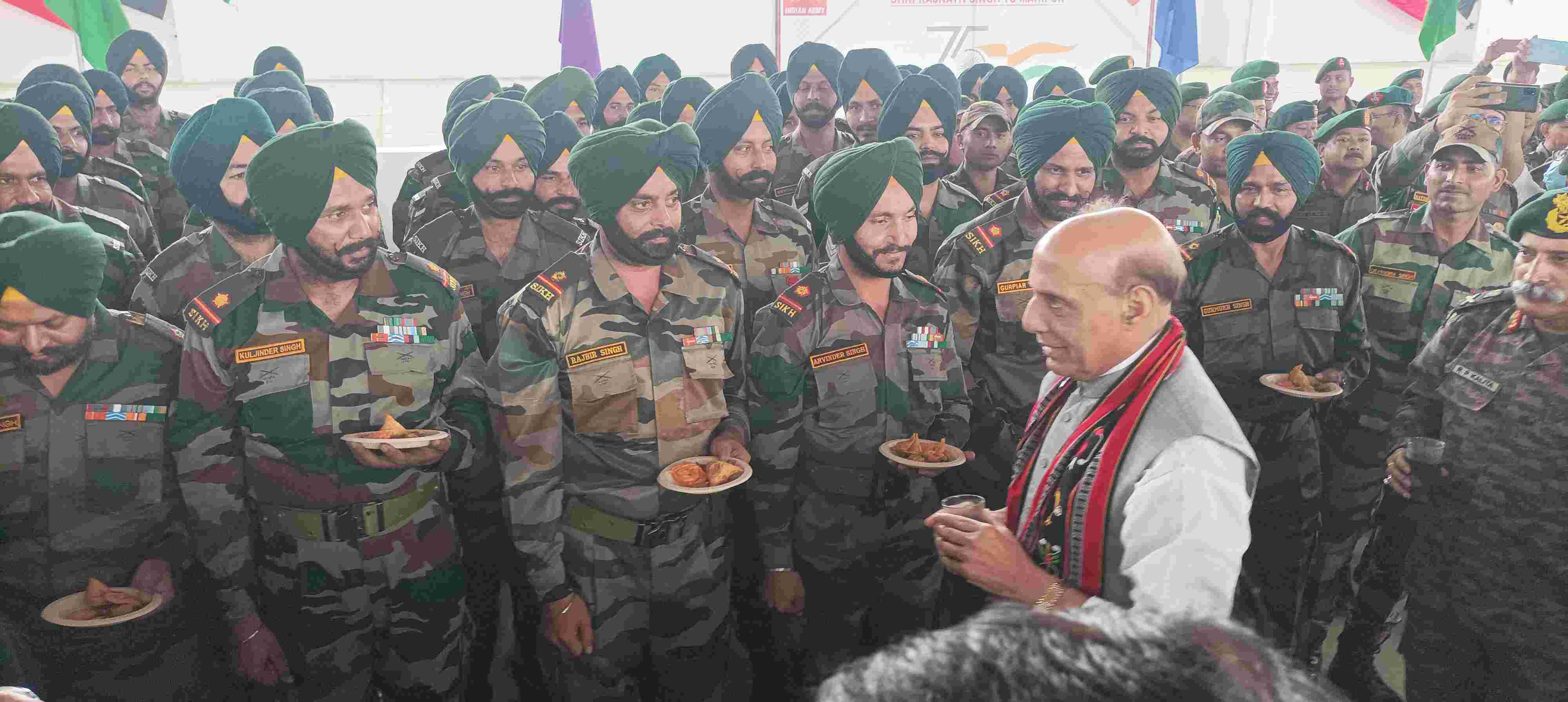 Manipur Rajnath Singh Interacts With Indian Army Assam Rifles