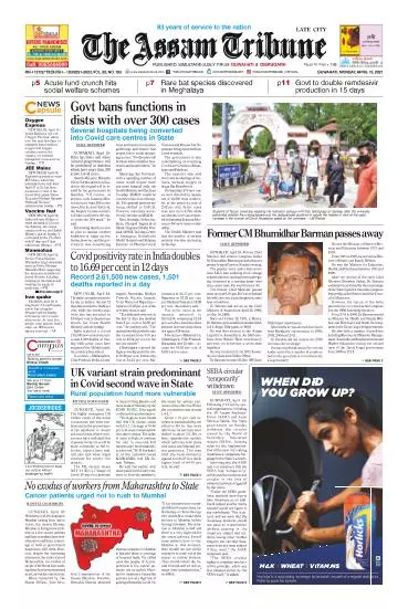 Assam Tribune 19-04-2021