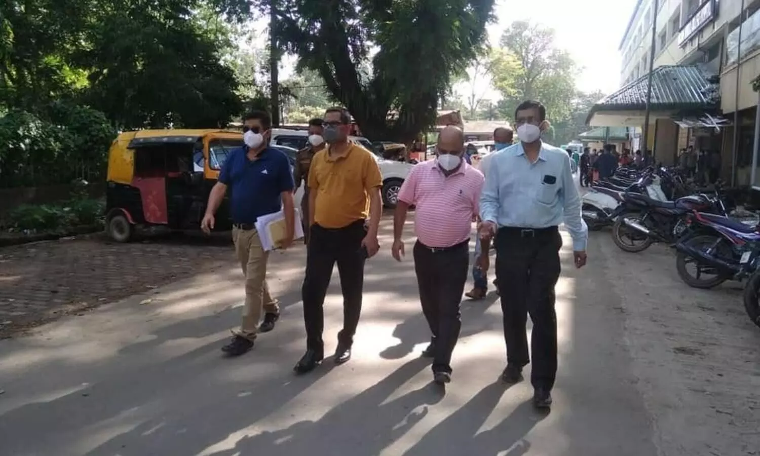 Silchar MP, Deputy Commissioner, OSD PWD inspect construction work for oxygen plant, ICU at SMCH