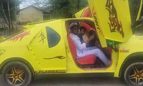 Karimganj youth makes sports car using scrap