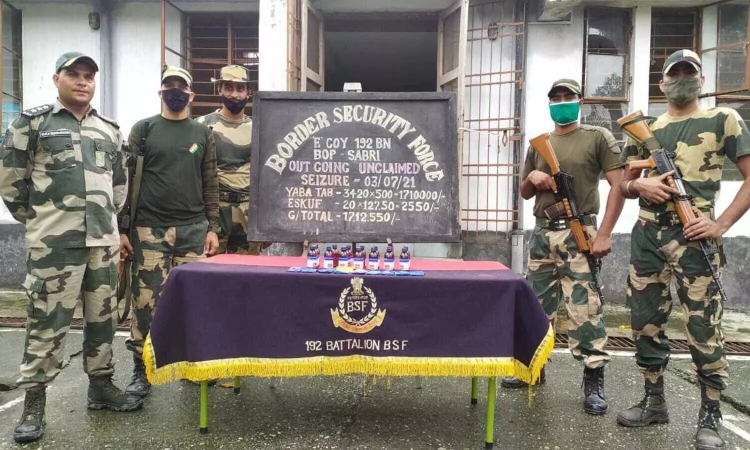BSF seized 3420 Yaba tablets at Indo-Bangladesh border