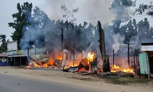 Fire breaks out in Manja, Karbi Anglong