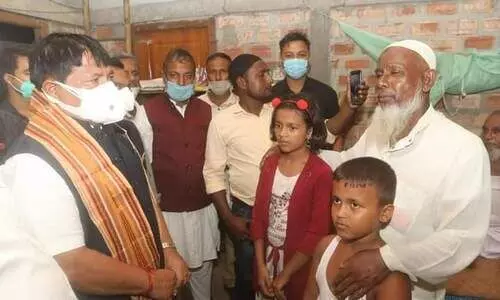 Atul Bora consoles bereaved family of martyred policeman in Cachar