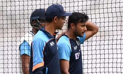 India in England: Opener Agarwal hit on the head, under medical observation