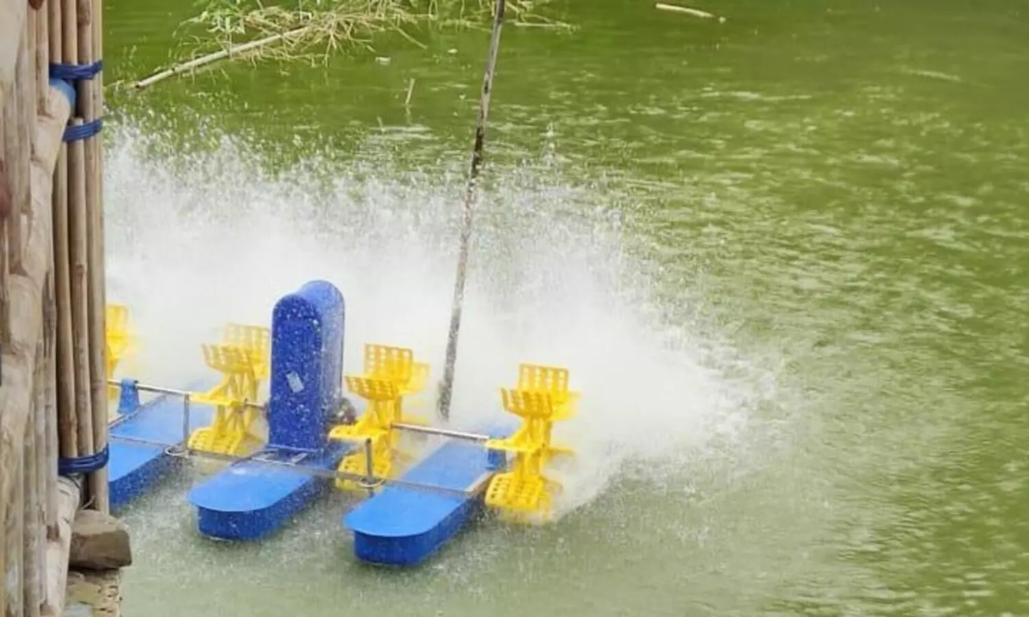 Paddle wheel aerators installed in Cachar for maximizing fish production