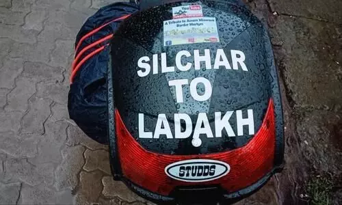 Silchar Adventurist sets forth to Ladakh to pay tributes to martyred Assam Police jawans