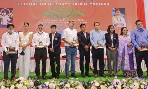 Manipur govt felicitates Tokyo Olympians