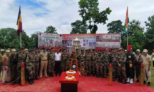 Swarnim Vijay Varsh Victory Flame reaches Dhubri district