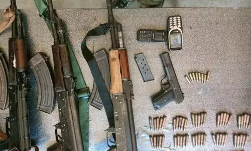 Five held with sophisticated weapons at Bokajan