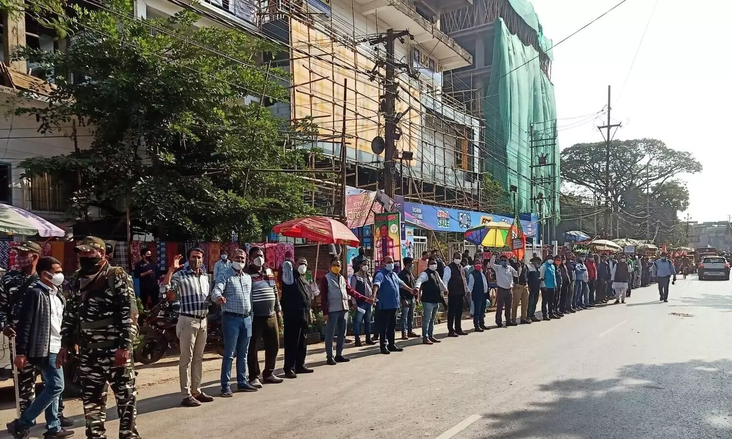 Cachar BJP stages protest over PMs security breach in Punjab