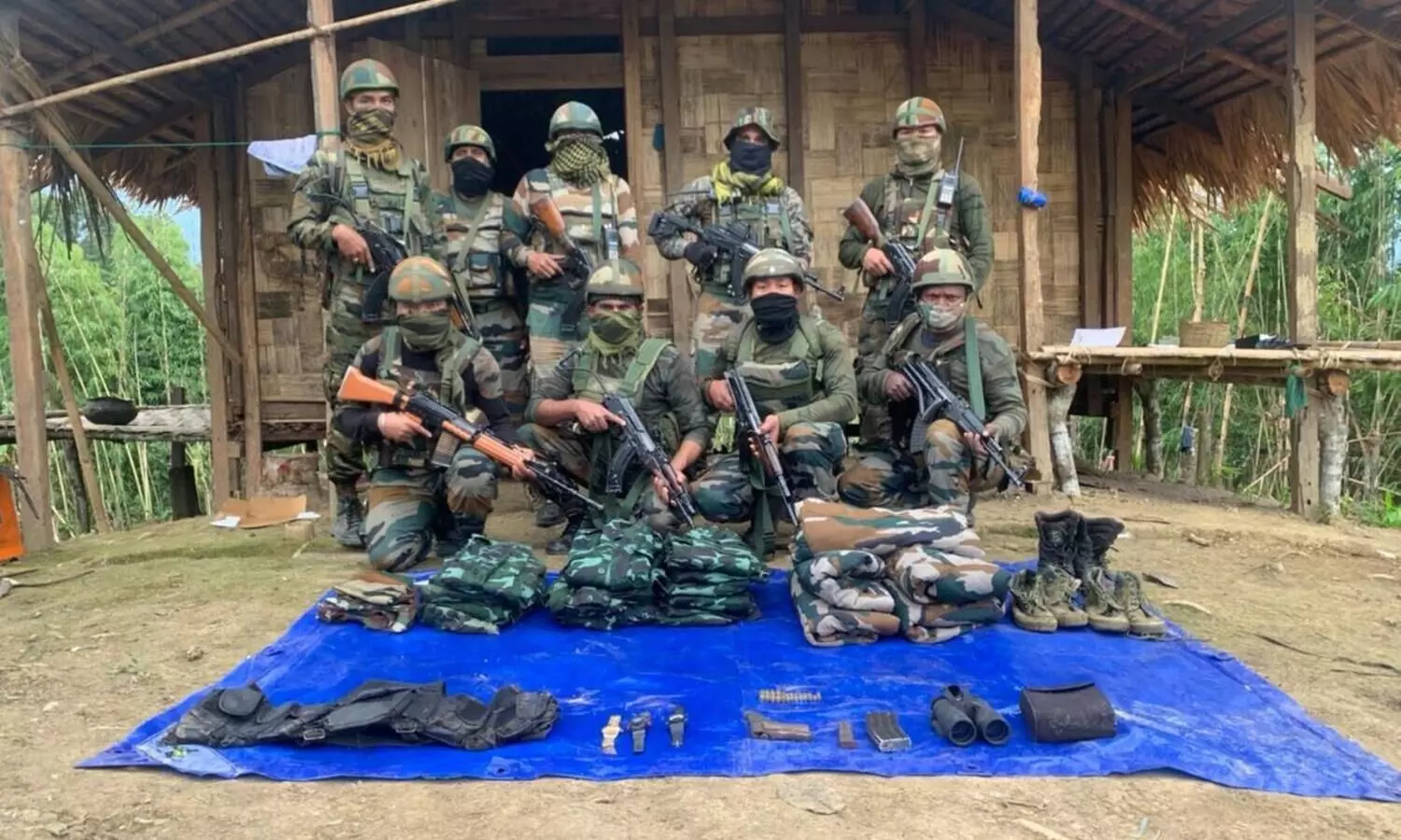 Manipur: Arms and ammunition recovered by Assam Rifles