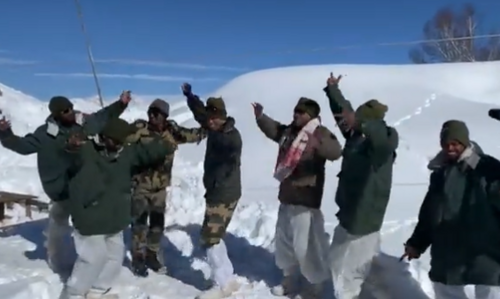 Video: BSF jawans celebrate Bihu in snow-clad mountains of Kashmir