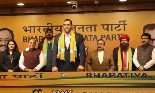 WWE wrestler The Great Khali joins BJP