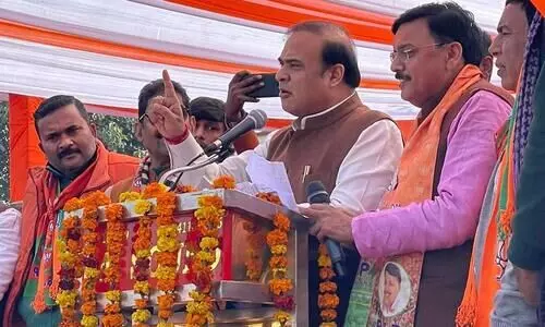 NSUI holds protest against Sarmas father-son remark targeting Rahul Gandhi, seeks his resignation