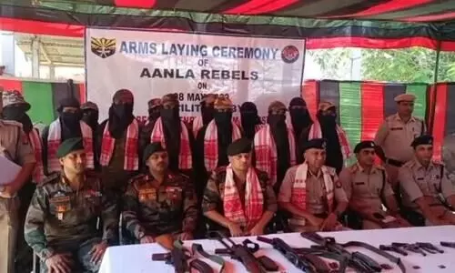 13 AANLA militants surrender in Karbi Anglong, lay down arms and ammunition