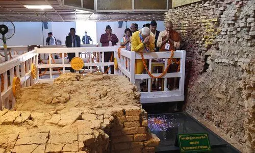 PM Modi lays foundation stone for India International Centre for Buddhist Culture and Heritage in Nepals Lumbini