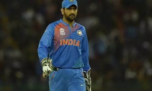 Helicopter cricket shot expert MS Dhoni now takes a drone shot