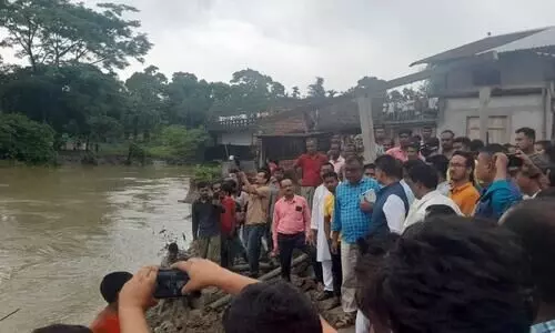 Minister Pijush Hazarika visits flood affected sites in Bijni