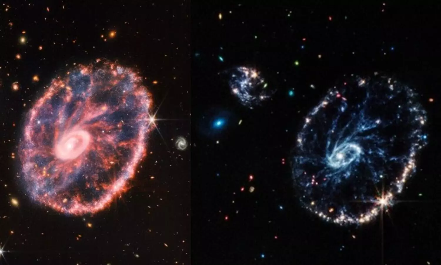 Webb telescope images colourful Cartwheel Galaxy