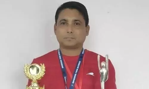 Pranab Kumar Nath bags gold in yoga
