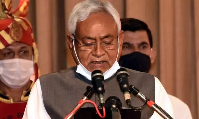 Nitish takes oath as Bihar CM for 8th time Nitish takes oath as Bihar CM for 8th time