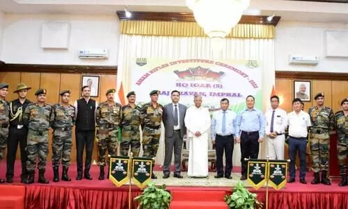 Assam Rifles Investiture Ceremony held at Raj Bhawan, Imphal