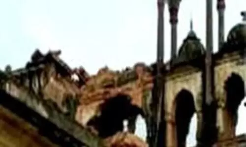 Historic Imambaras paraper collapses due to heavy rains