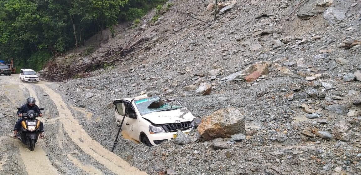 Multiple landslides block roads in Sikkim