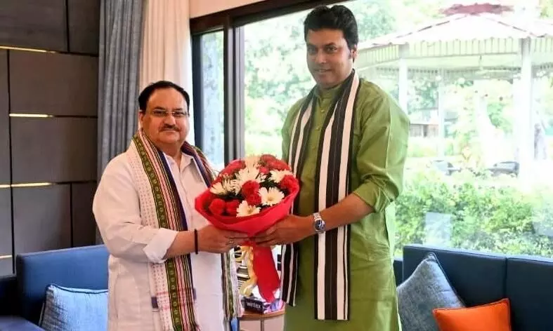BJP names Biplab Kumar Deb its Rajya Sabha candidate from Tripura BJP names Biplab Kumar Deb its Rajya Sabha candidate from Tripura