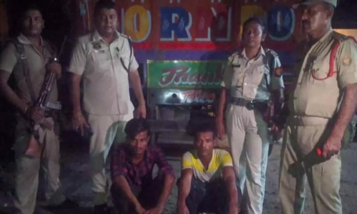 Cattle laden truck seized in Raha, two detained