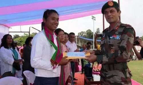 Assam Rifles felicitates Hima Das in Dima Hasao