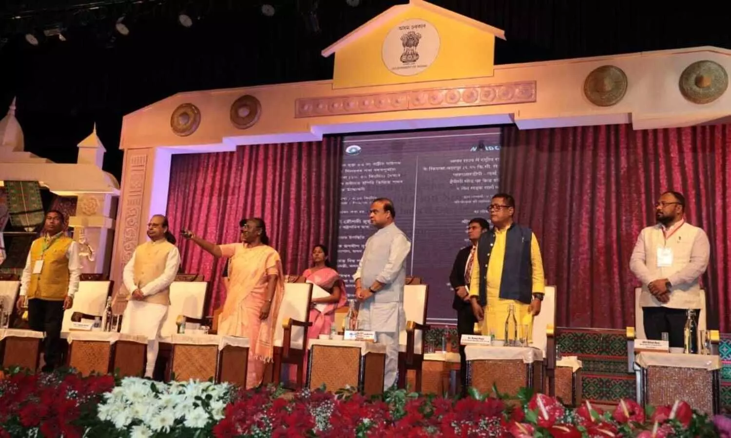 President lays foundation stones for projects of central, Assam govts