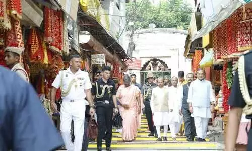 President Droupadi Murmu prays at Kamakhya Temple in Guwahati