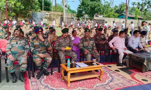 Sailing expedition flagged off by Lt. General Rana at Biswanath Ghat
