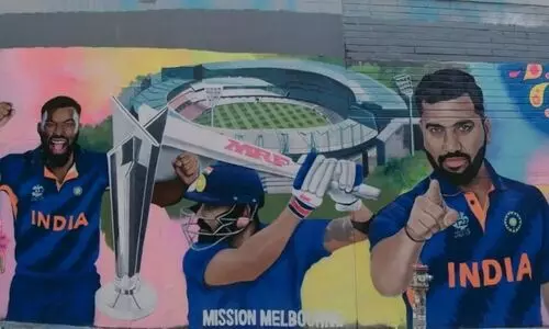 Melbourne paints city in colours of India team jersey; Rohit, Kohli, Hardik hold prominence