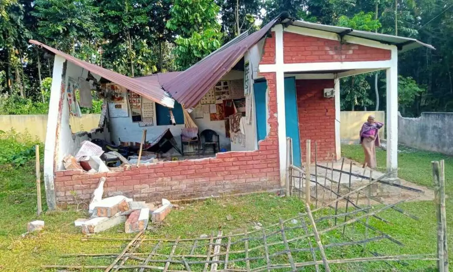 Wild elephants destroy Anganwadi centre in Goalpara