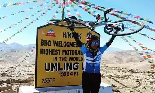 45-year old woman creates record cycling solo from Gujarat to Arunachal