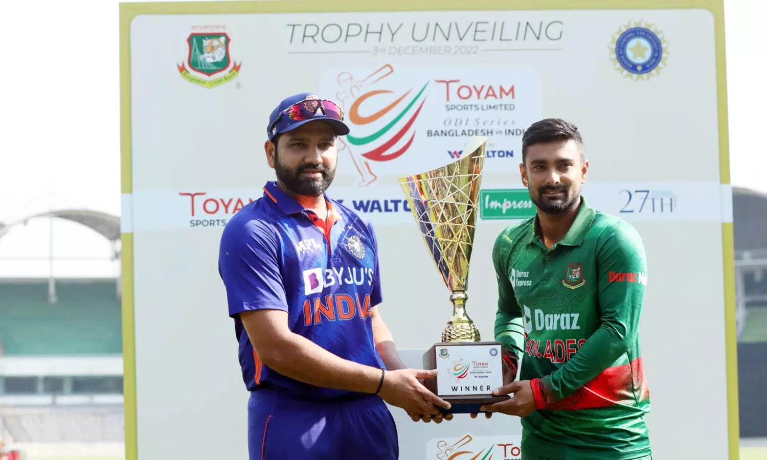 Bangladesh win toss, elect to bowl against India in first ODI