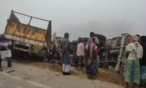 Dhubri: One dead, several injured in a collision between three trucks