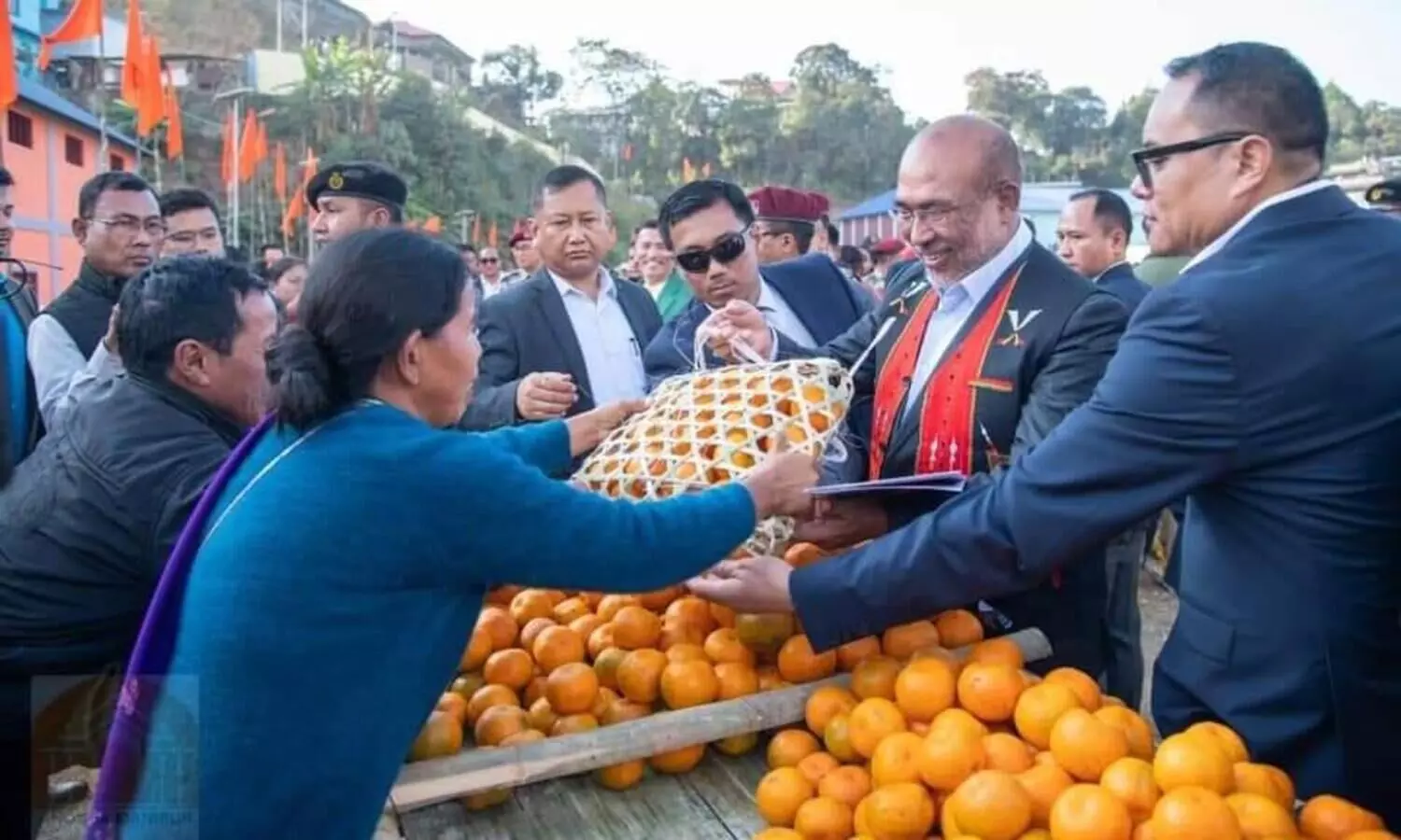 Manipur CM attends closing function of orange festival, inaugurates slew of projects