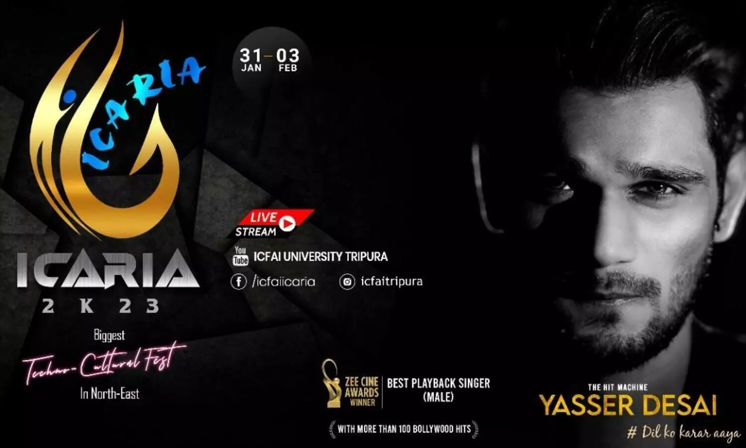 Saikhom Mirabai Chanu and singer Yasser Desai to attend Annual Techno-Cultural Fest at ICFAI