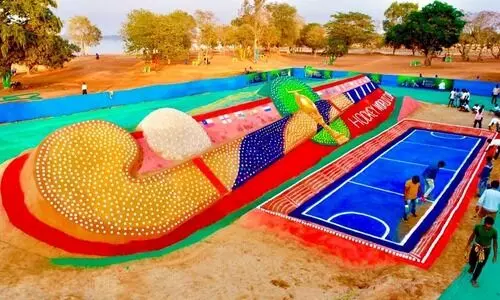 Sudarsan Pattnaiks sculpture recognised as worlds largest sand hockey stick