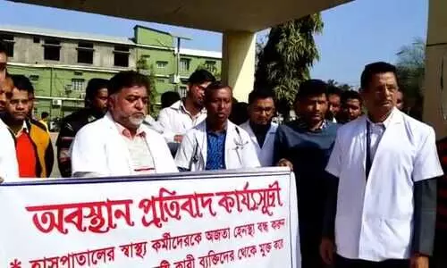 Assam: Health workers protest against harassment of doctors by public