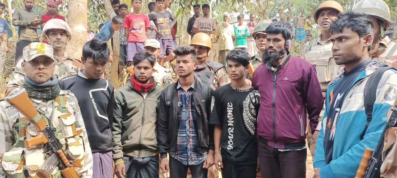 Six Rohingya refugees held in poll bound Tripura Six Rohingya refugees held in poll bound Tripura