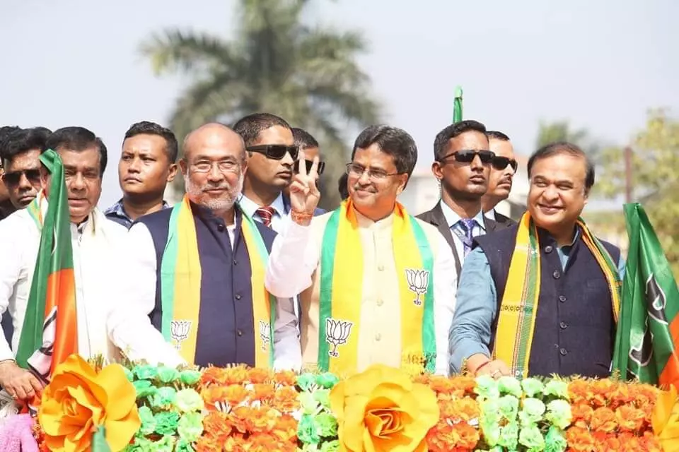 Assam CM downplays Left-Cong seat sharing, says BJP to form government in Tripura Assam CM downplays Left-Cong seat sharing, says BJP to form government in Tripura
