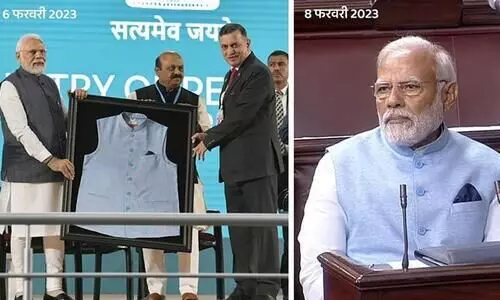PM Modi wears jacket made of material recycled from plastic bottles