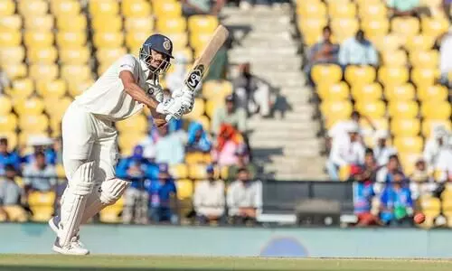Akshar hit career-best 84 to stretch Indias lead to 223