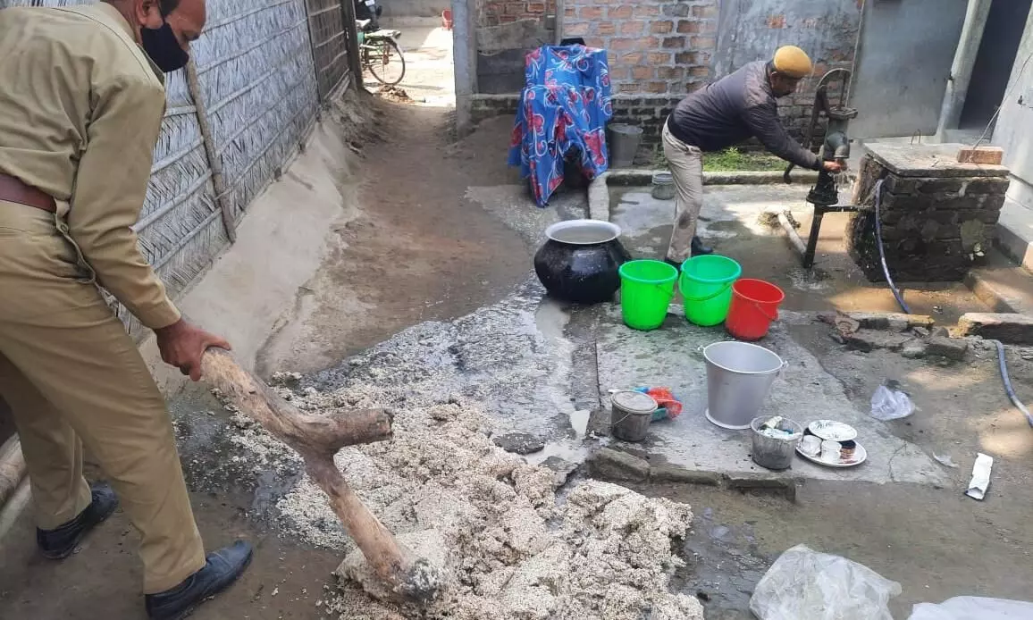 Excise department destroys 2000 kgs of illegal liquor materials in Darrang Excise department destroys 2000 kgs of illegal liquor materials in Darrang