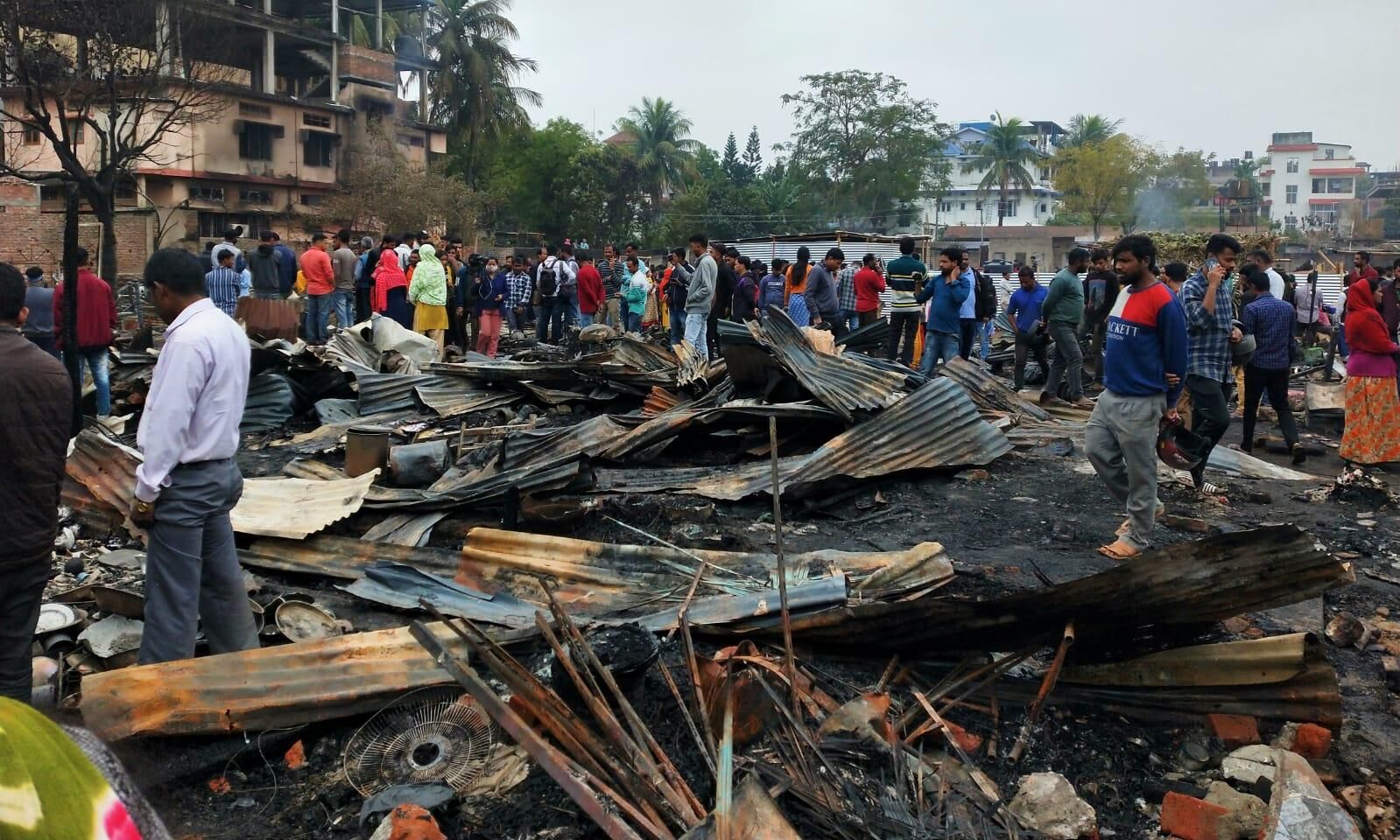 Guwahati: Massive Fire Breaks Out At Ajanta Path In Hatigaon