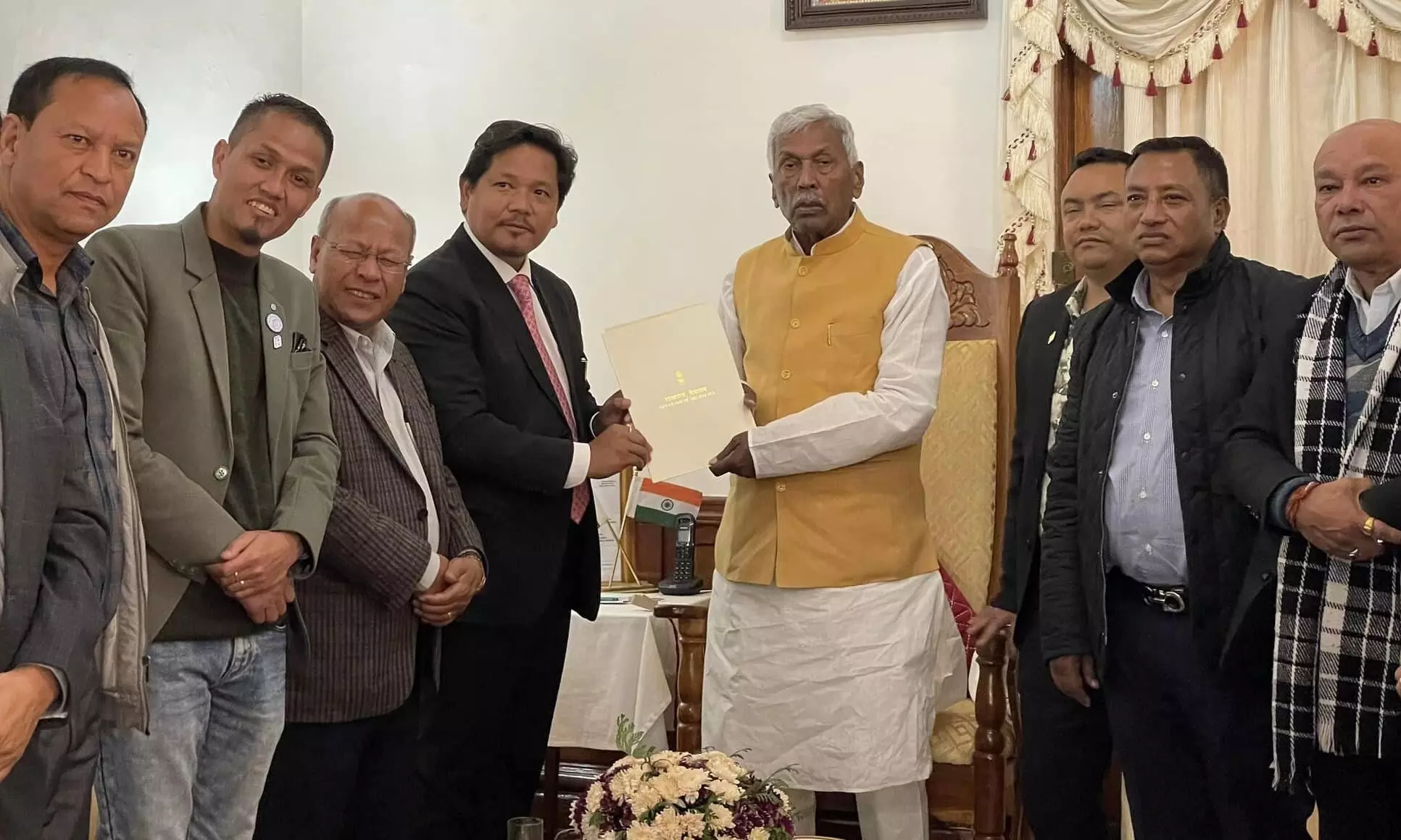 NPP chief Conrad K Sangma meets governor, stakes claim to form govt in Meghalaya